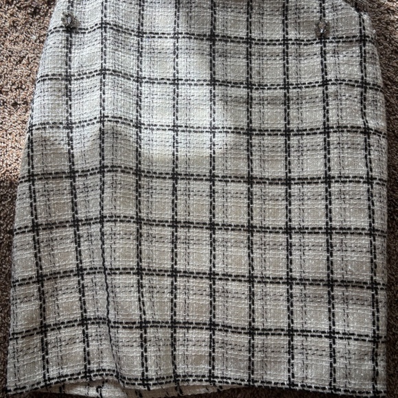 GB scoop neck dress jeweled tweed mini dress white - Picture 3 of 6